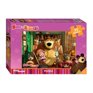 Step Puzzle (91211) - "Masha and The Bear" - 35 Teile Puzzle
