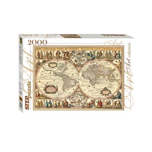 Step Puzzle (84003) - "Historische Weltkarte" - 2000 Teile Puzzle