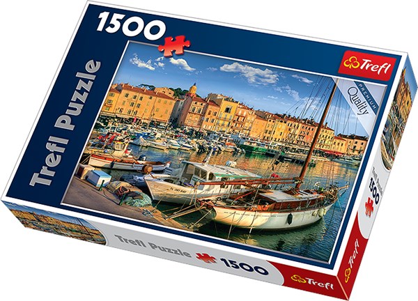 Trefl (26130) - "Alter Hafen in Saint-Tropez" - 1500 Teile Puzzle