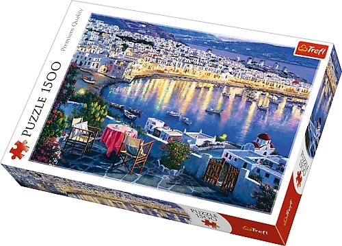 Trefl (26144) - "Mykonos bei Sonnenuntergang" - 1500 Teile Puzzle