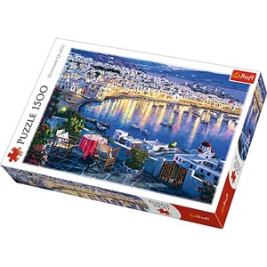 Trefl (26144) - "Mykonos bei Sonnenuntergang" - 1500 Teile Puzzle