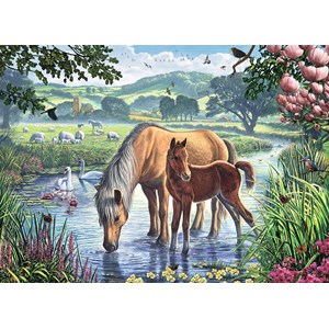 Ravensburger (09617) - Steve Crisp: "Mother and Foal" - 60 Teile Puzzle