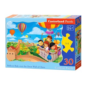 Castorland (B-03648) - "Ballonfahrt über die Chinesische Mauer" - 30 Teile Puzzle