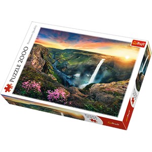 Trefl (27091) - "Háifoss Waterfall, Iceland" - 2000 Teile Puzzle