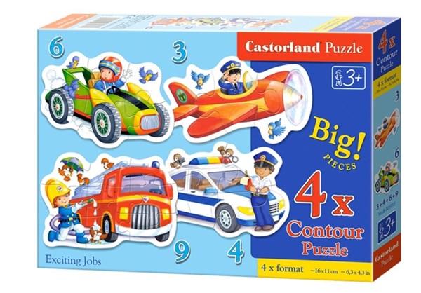 Castorland (B-005055) - "Interessante Berufe" - 3 4 6 9 Teile Puzzle