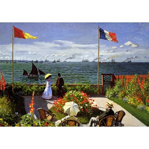Grafika (00036) - Claude Monet: "Terrasse à Sainte-Adresse, 1867" - 1000 Teile Puzzle