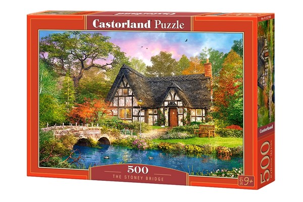 Castorland (B-52783) - Dominic Davison: "Einsame Hütte an der Brücke" - 500 Teile Puzzle
