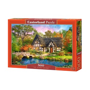 Castorland (B-52783) - Dominic Davison: "Einsame Hütte an der Brücke" - 500 Teile Puzzle
