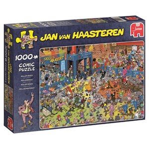 Jumbo (19060) - Jan van Haasteren: "Rollschuh Disco" - 1000 Teile Puzzle