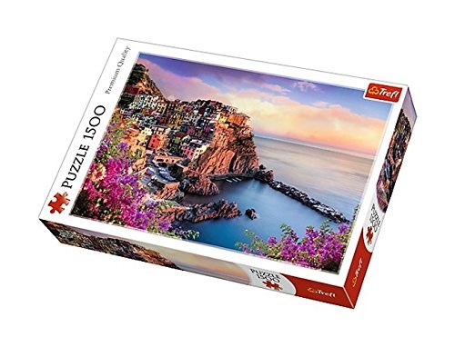 Trefl (26137) - "Manarola im Sonnenuntergang" - 1500 Teile Puzzle