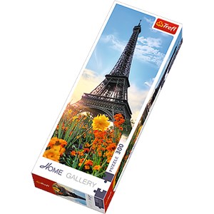 Trefl (75000) - "Der Eiffelturm zwischen dem Blütenbeet" - 300 Teile Puzzle