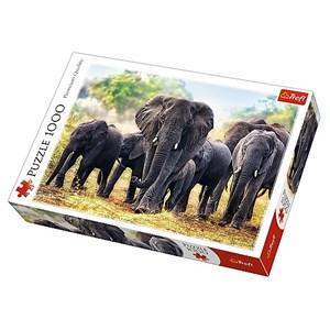 Trefl (10442) - "Afrikanische Elefanten" - 1000 Teile Puzzle