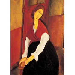 Eurographics (6000-1501) - Amedeo Modigliani: "Jeanne Hebutern Red" - 1000 Teile Puzzle