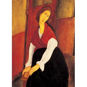 Eurographics (6000-1501) - Amedeo Modigliani: "Jeanne Hebutern Red" - 1000 Teile Puzzle