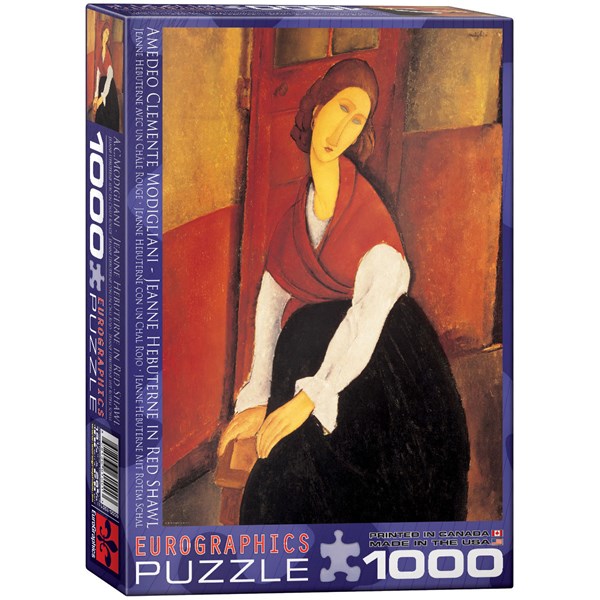 Eurographics (6000-1501) - Amedeo Modigliani: "Jeanne Hebutern Red" - 1000 Teile Puzzle