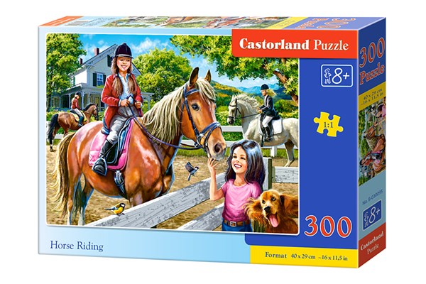 Castorland (B-030095) - "Auf dem Reiterhof ist immer was los" - 300 Teile Puzzle