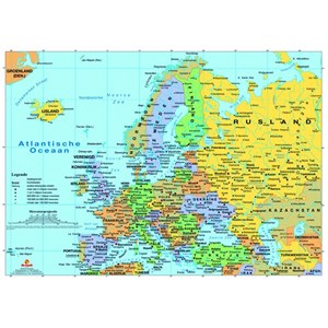 PuzzelMan (123) - "Europakarte" - 1000 Teile Puzzle