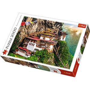 Trefl (27092) - "Tigernest-Kloster, Bhutan" - 2000 Teile Puzzle