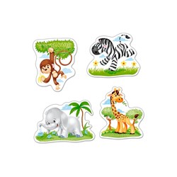 Castorland (B-005017) - "Tiere Afrikas" - 3 4 6 9 Teile Puzzle