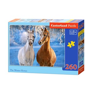 Castorland (B-27378) - "Süße Pferde im Winter" - 260 Teile Puzzle