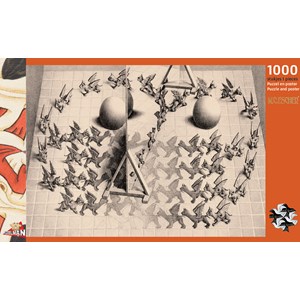 PuzzelMan (833) - M. C. Escher: "Magic Mirror" - 1000 Teile Puzzle
