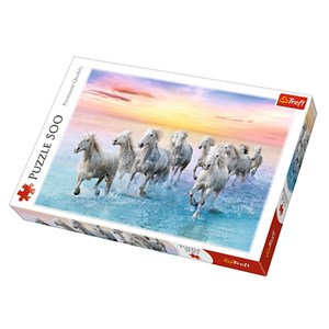 Trefl (37289) - "Galoppierende Wildpferde am Starnd" - 500 Teile Puzzle