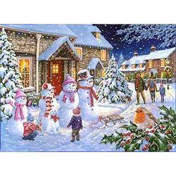 The House of Puzzles (4258) - "Snow Family" - 1000 Teile Puzzle