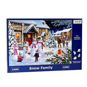 The House of Puzzles (4258) - "Snow Family" - 1000 Teile Puzzle