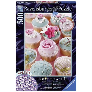 Ravensburger (14908) - "Cupcakes + 45 Gems" - 500 Teile Puzzle