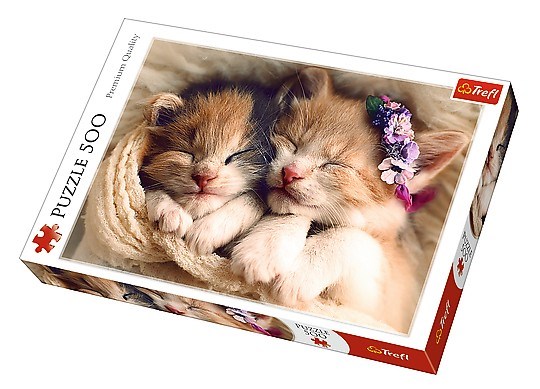 Trefl (37271) - "Schlafende Katzen" - 500 Teile Puzzle