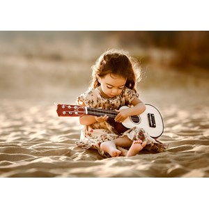 Castorland (B-52288) - "Kleines Mädchen mit der Gitarre" - 500 Teile Puzzle