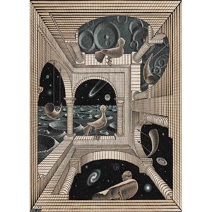 PuzzelMan (863) - M. C. Escher: "Different World" - 1000 Teile Puzzle