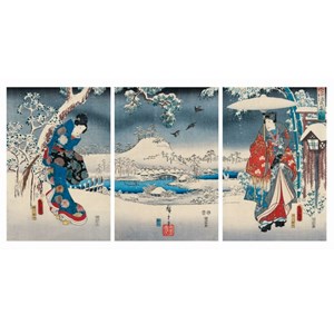 Puzzle Michele Wilson (A541-2500) - Utagawa (Ando) Hiroshige: "Genji" - 2500 Teile Puzzle