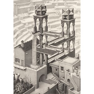PuzzelMan (819) - M. C. Escher: "Waterfall" - 1000 Teile Puzzle