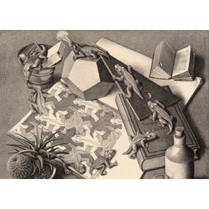 PuzzelMan (821) - M. C. Escher: "Reptiles" - 1000 Teile Puzzle