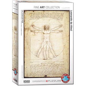 Eurographics (6000-5098) - Leonardo Da Vinci: "Der vitruvianische Mensch" - 1000 Teile Puzzle