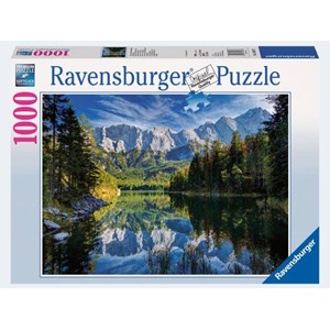 Ravensburger (19367) - "Eibsee met Wettersteingebergte en Zugspitze" - 1000 Teile Puzzle