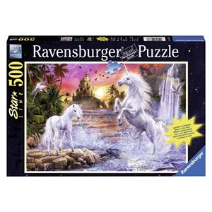 Ravensburger (14873) - "Einhörner am Fluss" - 500 Teile Puzzle