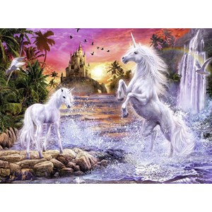 Ravensburger (14873) - "Einhörner am Fluss" - 500 Teile Puzzle