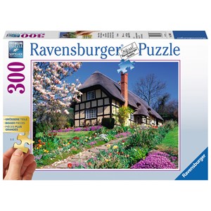 Ravensburger (13684) - "Landhaus im Frühling" - 300 Teile Puzzle