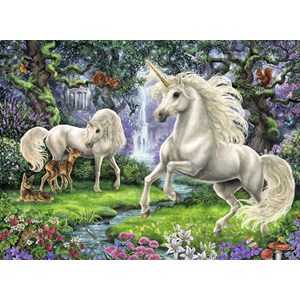 Ravensburger (12838) - "Geheimnisvolle Einhörner" - 200 Teile Puzzle
