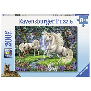 Ravensburger (12838) - "Geheimnisvolle Einhörner" - 200 Teile Puzzle