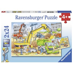 Ravensburger (07800) - "Viel zu tun auf der Baustelle" - 24 Teile Puzzle