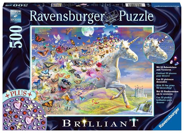 Ravensburger (15046) - "Schmetterlingseinhorn" - 500 Teile Puzzle