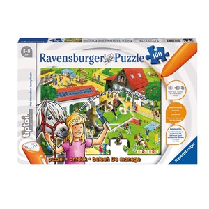 Ravensburger (005482) - "Tiptoi Equestrian Center" - 100 Teile Puzzle