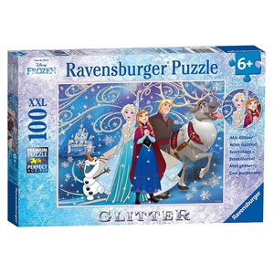 Ravensburger (13610) - "Die Eiskönigin - Glitzernder Schnee" - 100 Teile Puzzle