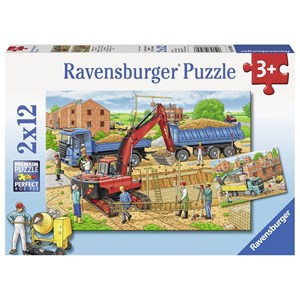 Ravensburger (07589) - "Hausbau auf der Baustelle" - 12 Teile Puzzle