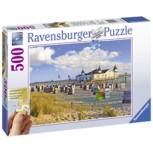 Ravensburger (13652) - "Strandkörbe in Ahlbeck" - 500 Teile Puzzle