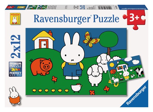 Ravensburger (07566) - "Miffy at the animals" - 12 Teile Puzzle