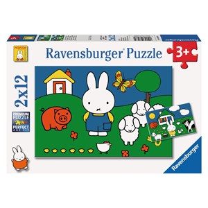 Ravensburger (07566) - "Miffy at the animals" - 12 Teile Puzzle